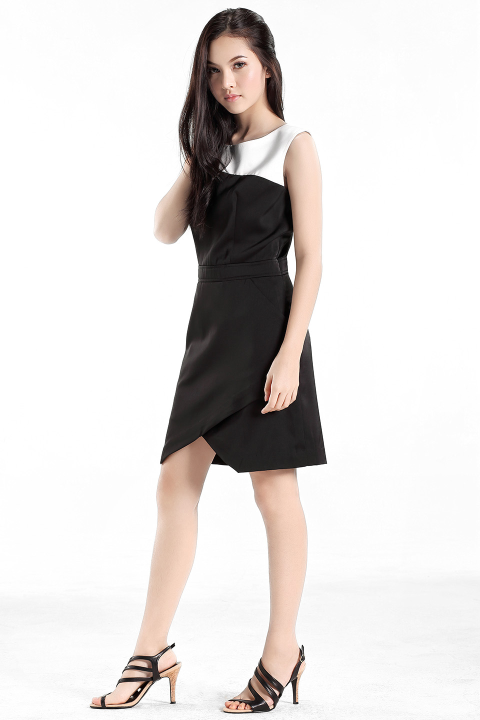 Colour-Blocked Mini Dress